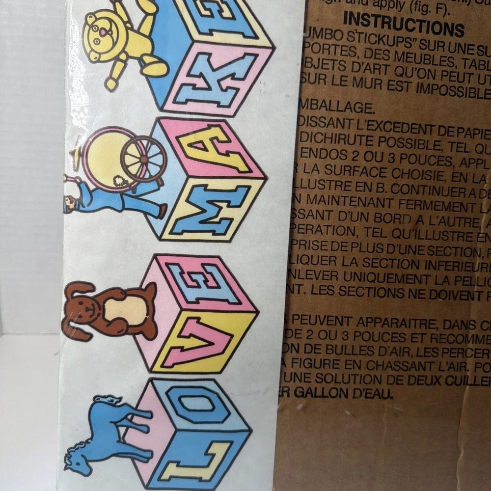 READ Nos VELVETEEN RABBIT Baby Nursery Decorations Stick-ups Stickers 1985 Bunny